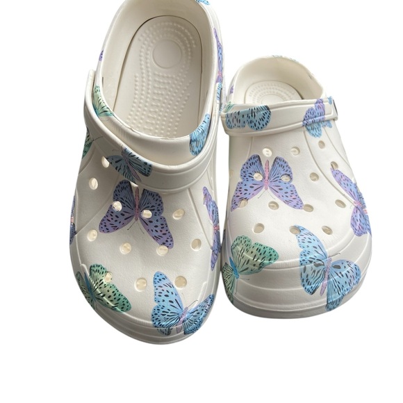 Clogs Woman Butterfly 2 inch platform EVA material NEW - Picture 5 of 6